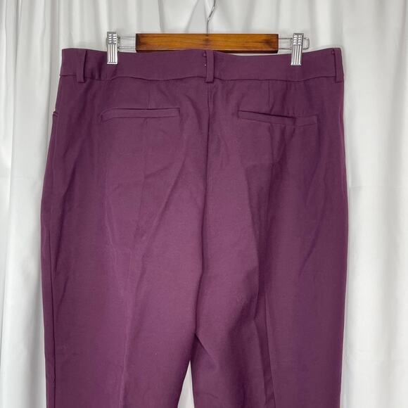 Chico's slacks trousers pants women's 14 purple eggplant straight leg work wear - Picture 6 of 14